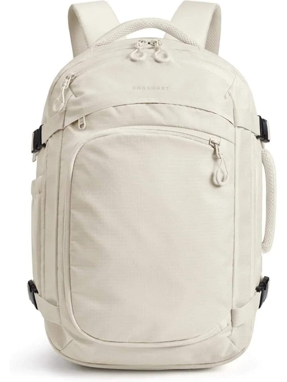 35L Travel Backpack for Men & Women - Stylish 17-Inch Carry-On Bag, Beige